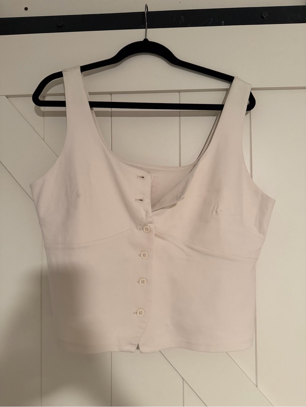 a new day Cream Button-Front Camisole Tank